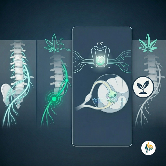Infografica sul trattamento del dolore neuropatico con cannabis terapeutica.